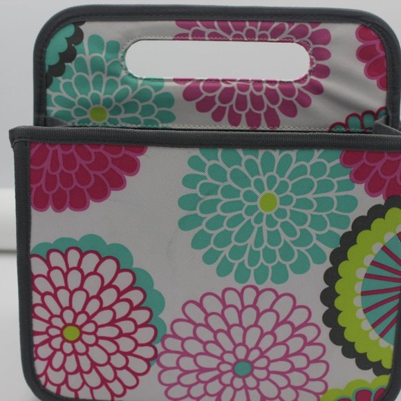 New thirty one double duty caddy in Bubble Bloom print, easy clean nylon - Picture 4 of 11